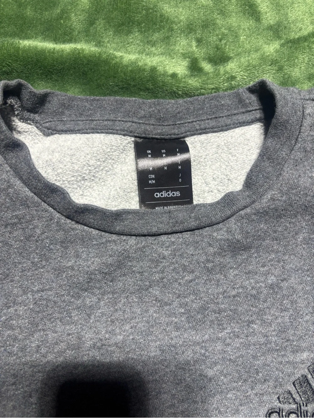adidas Men's Heather Gray Crewneck Sweatshirt
